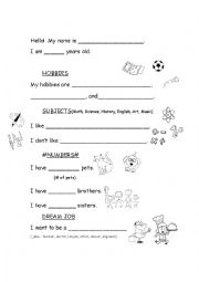 English Worksheet: Introducing yourself high level ESL worksheet