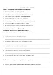 English Worksheet: Film English - Compound sentences