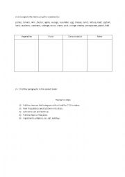 English Worksheet: Food - exercises