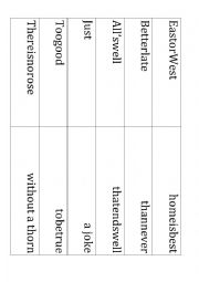 English Worksheet: Proverbs