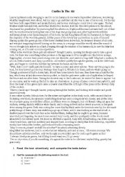 English Worksheet: CASTLE IN THE AIR 