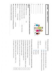 English Worksheet: 3rd form module 1 Section  2  : Family           