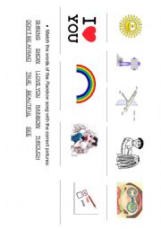 English Worksheet: Rainbow song 
