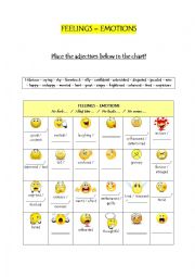 English Worksheet: Feelings