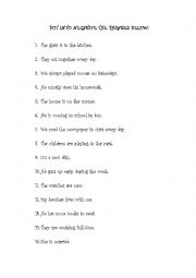 English Worksheet: put the sentences in the negative