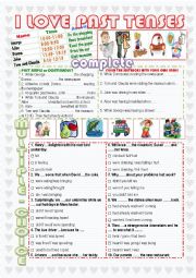 English Worksheet: I love past tenses