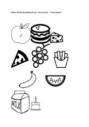 English Worksheet: Food