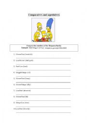 English Worksheet: Comparison of Adjectives/ Comparatives and Superlatives