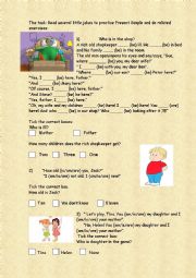 English Worksheet: Presen Simple Jokes