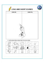 English Worksheet: LONG AND SHORT SOUNDS