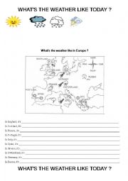 English Worksheet: Whats the weather like ?