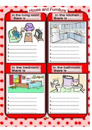 English Worksheet: house and furniture