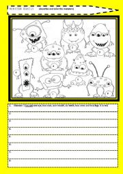 English Worksheet: monsters