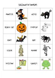 English Worksheet: HALLOWEEN DOMINO