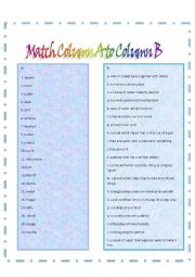 English Worksheet:  Essential English Word list worksheet