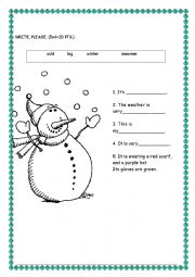 English Worksheet: weather