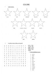 English Worksheet: colors