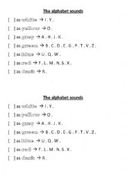 English Worksheet: Alphabet letter sounds
