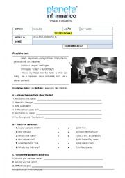 English Worksheet: placement test