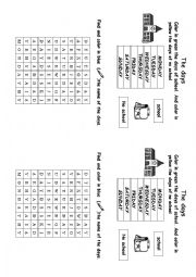 English Worksheet: The days