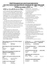 English Worksheet: multiple choice(30 questions)