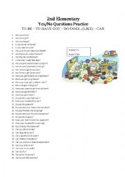 English Worksheet: YES/NO QUESTIONS PRACTICE