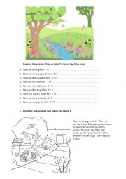 English Worksheet: there is_there are pictures
