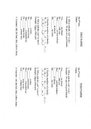 English Worksheet: test