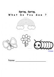 English Worksheet: Spring Spring what do you see