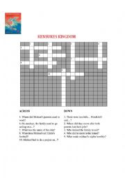 English Worksheet: KENSUKES KINGDOM CROSSWORD