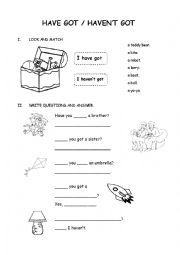 English Worksheet: Have got - Havent got