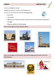 English Worksheet: London_writing an e-mail back home