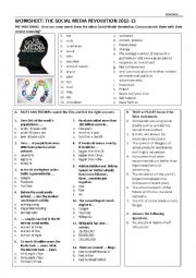 English Worksheet: Social Media Revolution