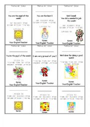 English Worksheet: excellent note
