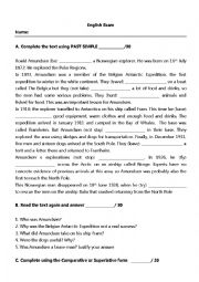 English Worksheet: Past simple