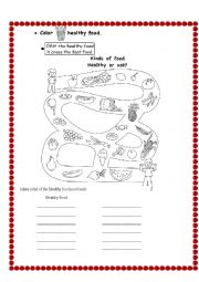 English Worksheet: Healthy and Junk Food