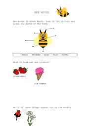 English Worksheet: Bee movie 