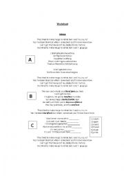 English Worksheet: Rehab - Amy Winehouse