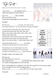 Shake It Off By Taylor Swift Esl Worksheet By Jmcthefirst