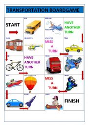 English Worksheet: Transport Game