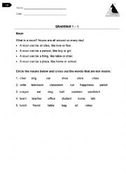 English Worksheet: Grammar Grade 1