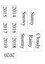 English Worksheet: calendar items 2