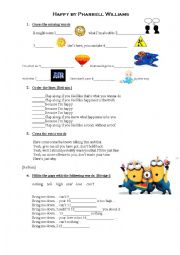 English Worksheet: Happy by Pharell Williams