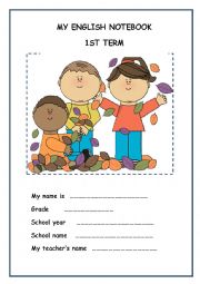 English Worksheet: notebooks coverpages