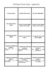 English Worksheet: Questions for The Royal Goose Game