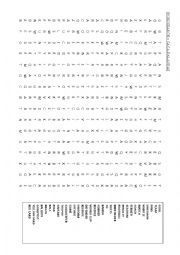 English Worksheet: Wordsearch