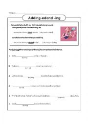 Verb tenses to adding ed and ing