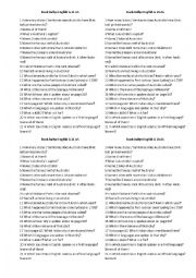 English Worksheet: Book rallye A5 G21