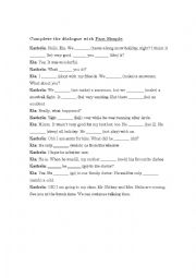 English Worksheet: Past Simple Dialogue