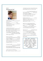 English Worksheet: Adele - someone like you song